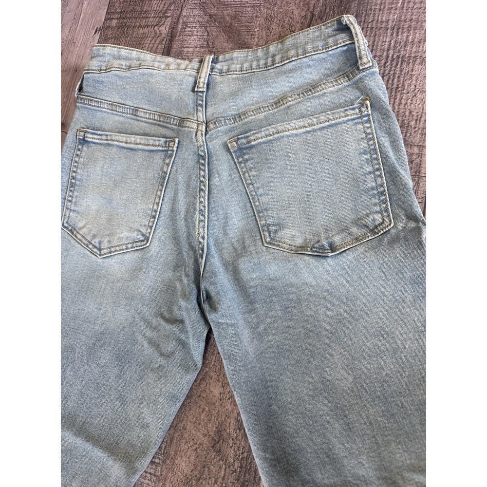 Old Navy High Rise OG Straight Ankle Jeans Distressed Size 4 Light Wash - Picture 9 of 12